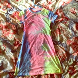 Tie dye T-shirt dress